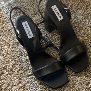 Steve Madden Black Strappy Heels